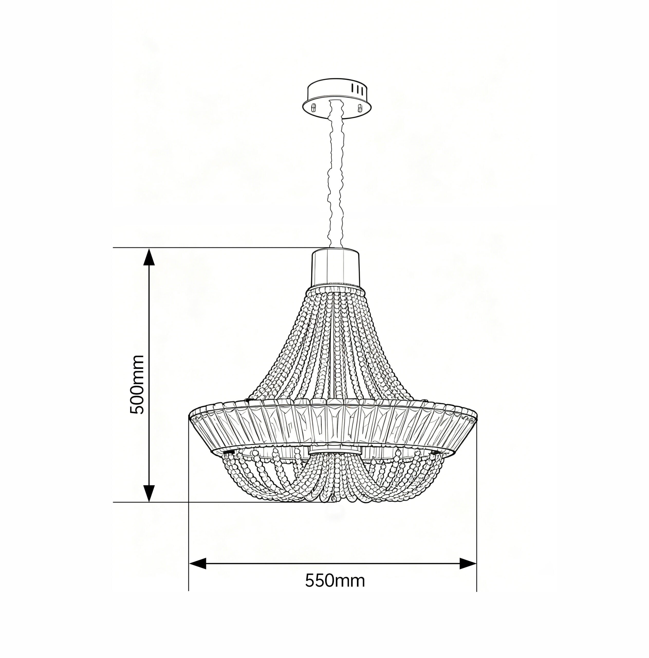 Qilux Crystal Chandelier 550 - Image 3