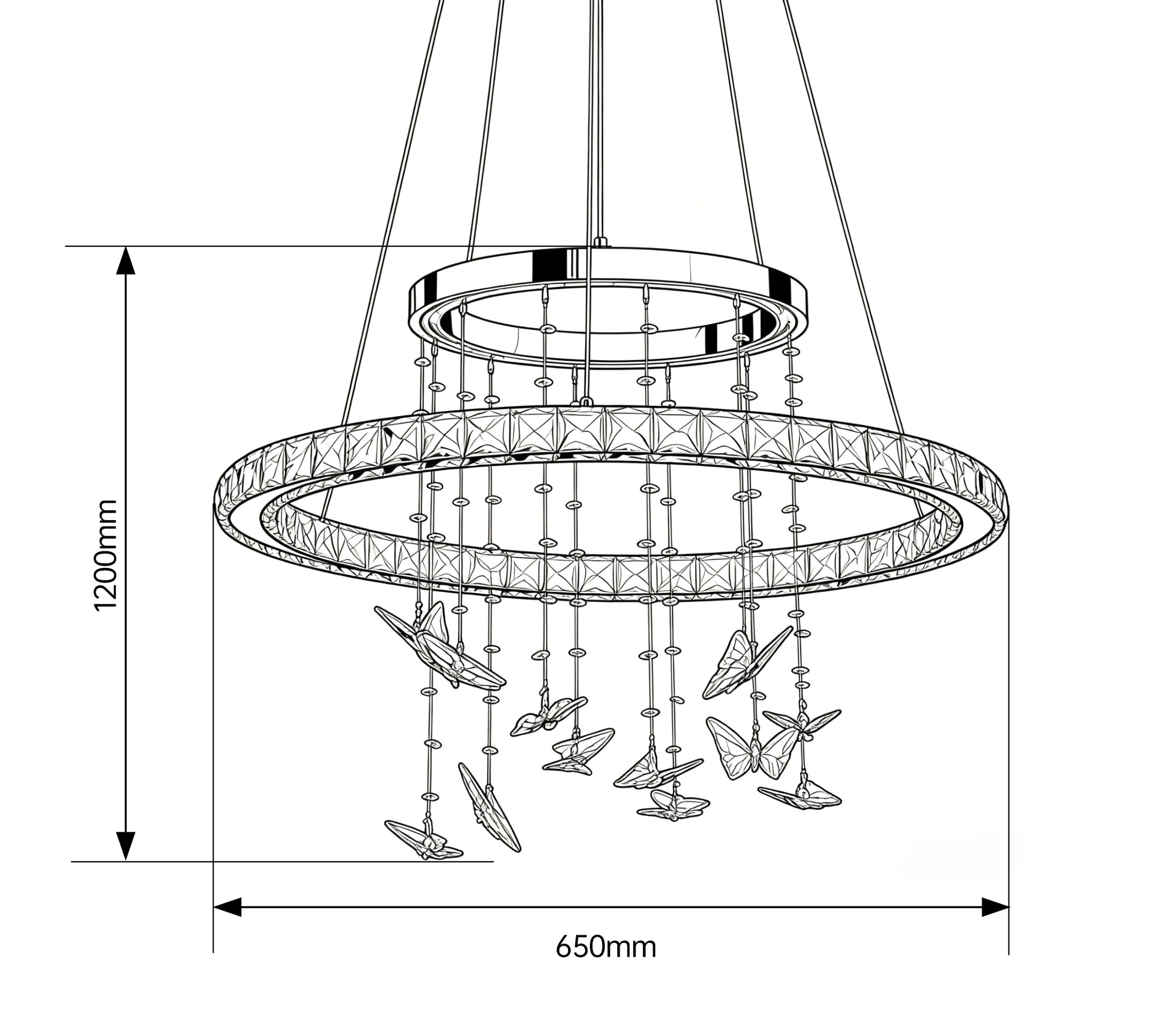 Qilux Crystal Chandelier 650 - Image 4