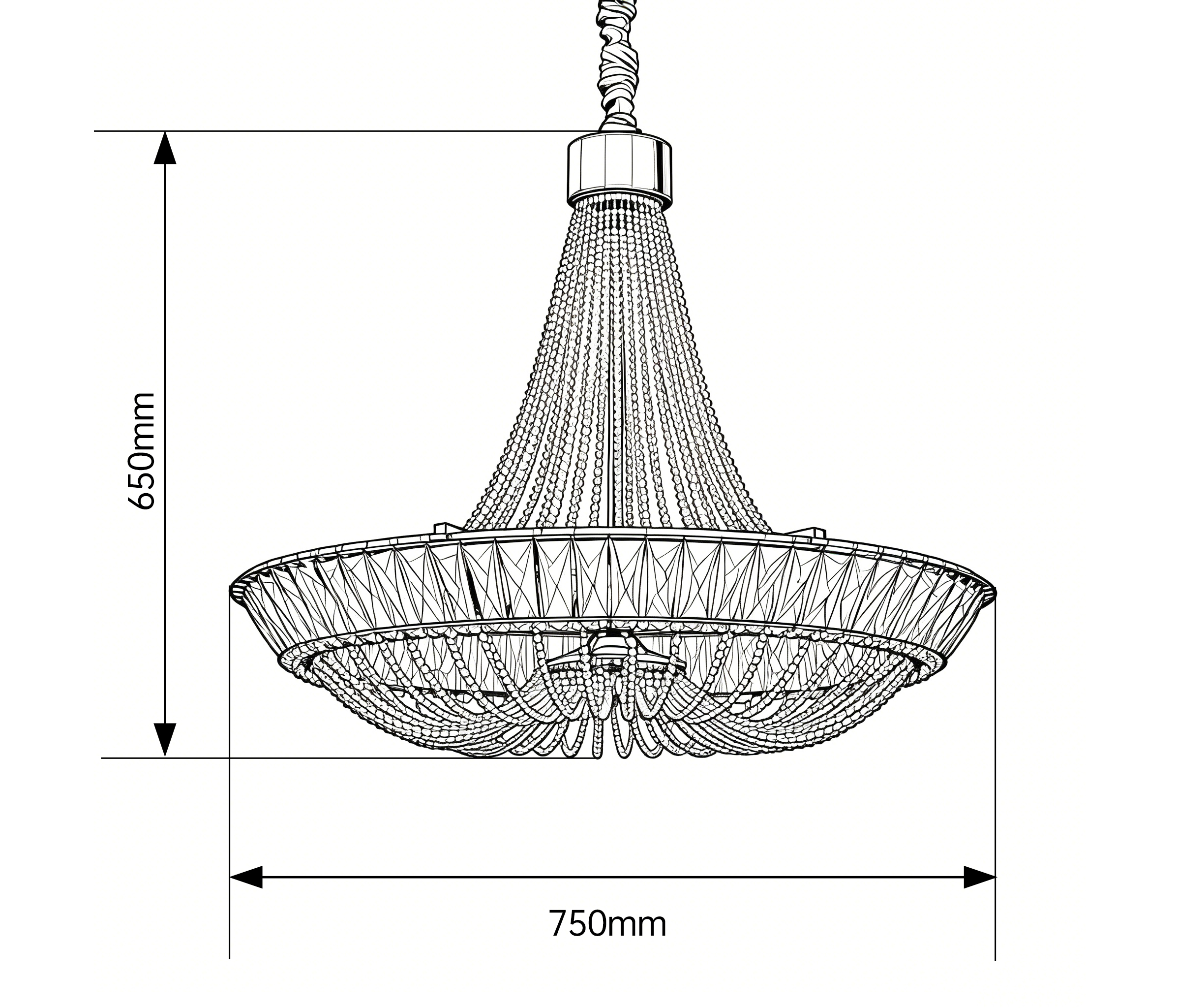 Qilux Crystal Chandelier 750 - Image 6