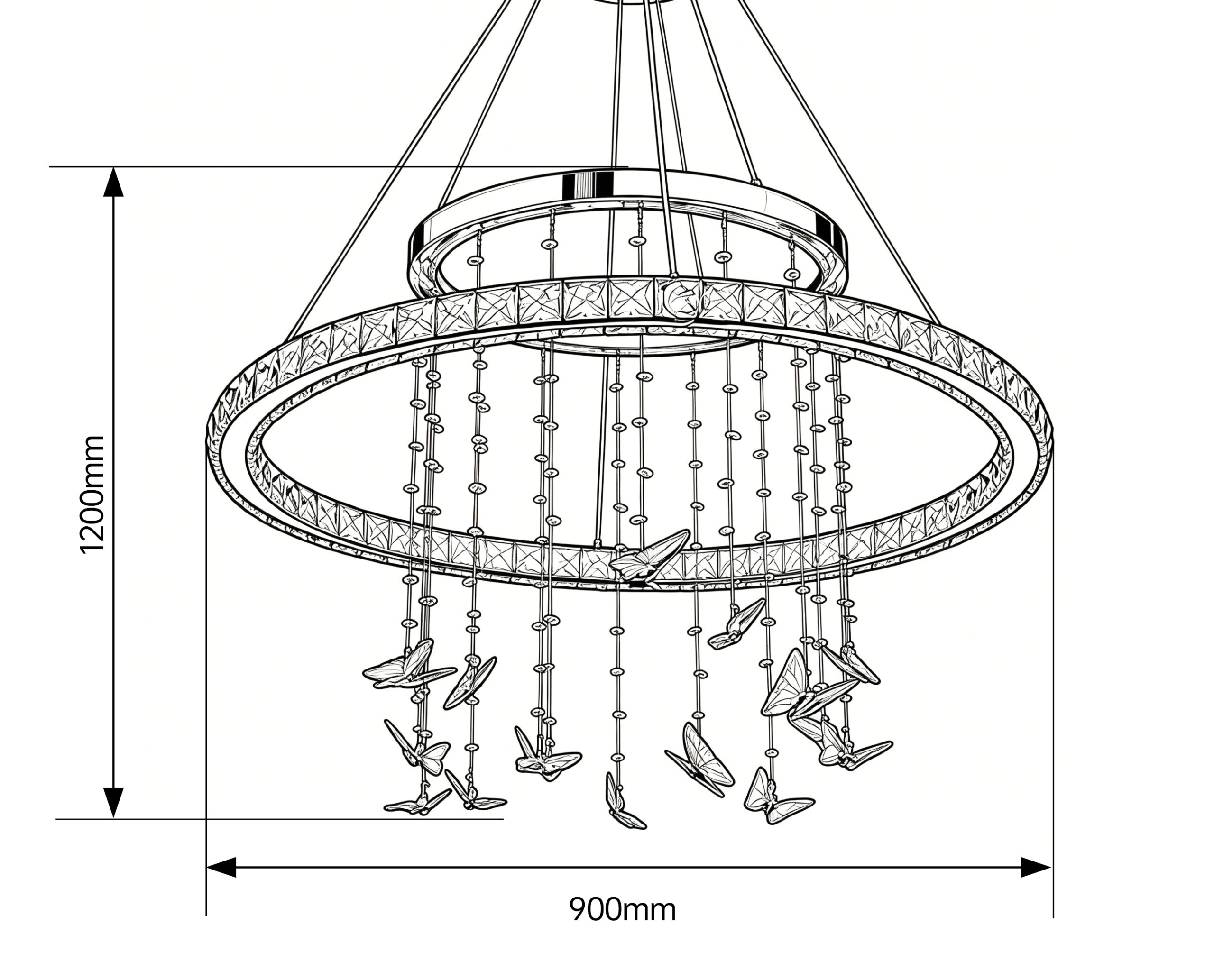 Qilux Crystal Chandelier 900 - Image 6