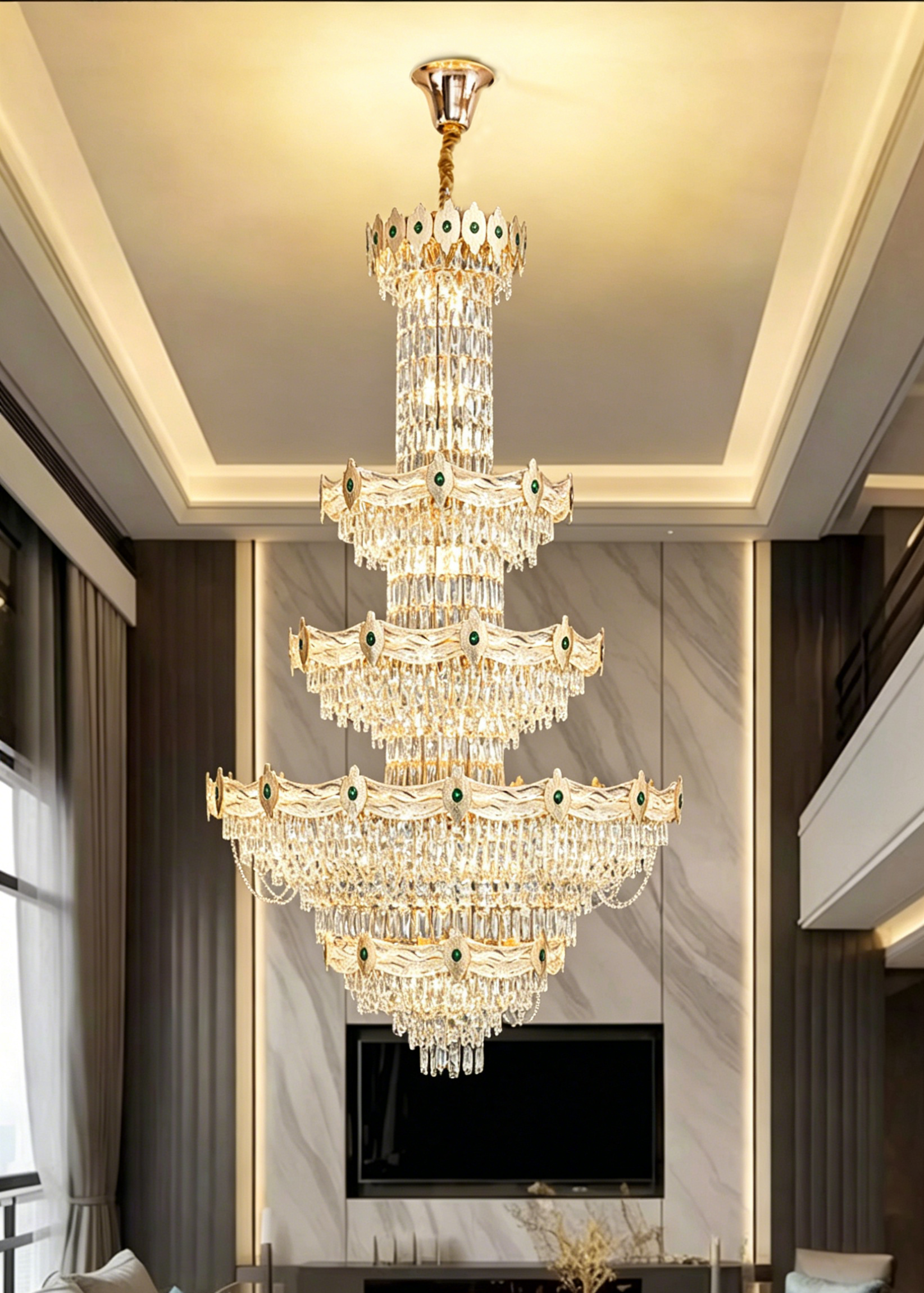 Qilux Large Crystal Chandelier 1200 - Image 4