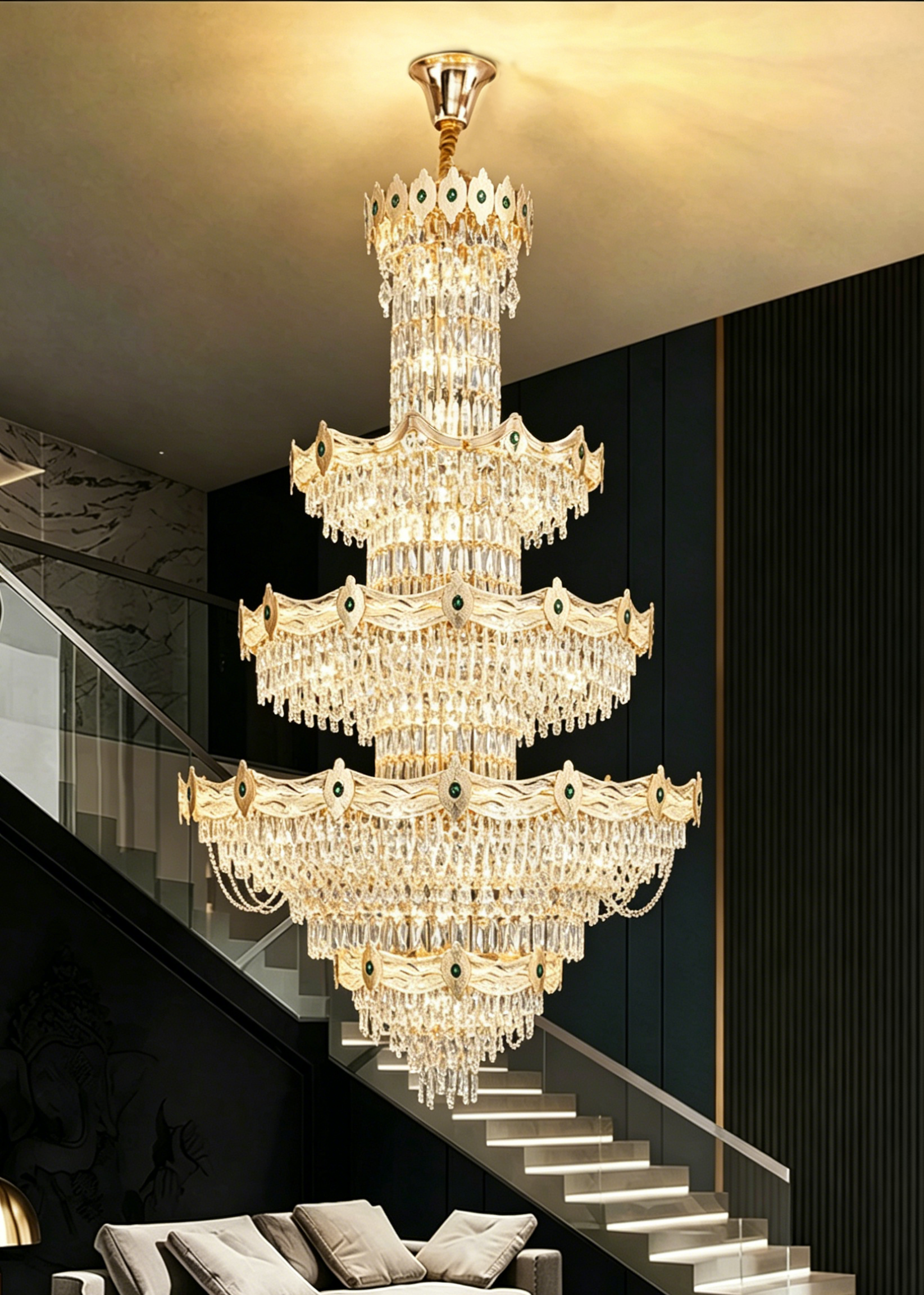 Qilux Large Crystal Chandelier 1200 - Image 2