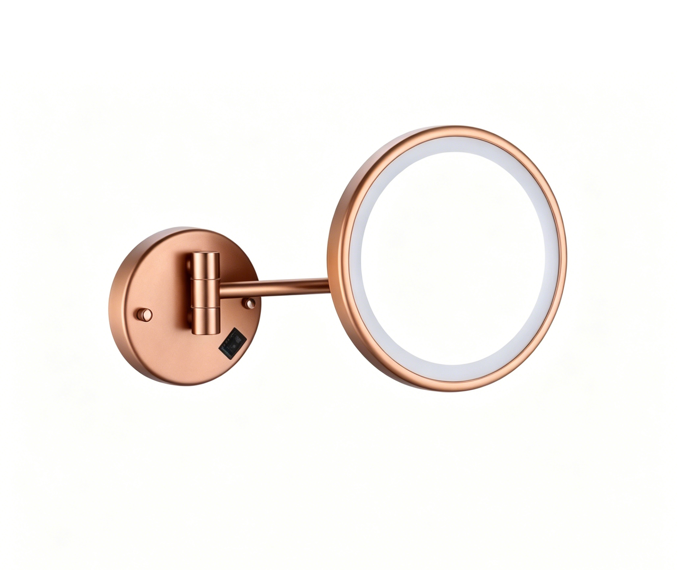 Qilux rose gold Alloy 8in wall-mounted mirror