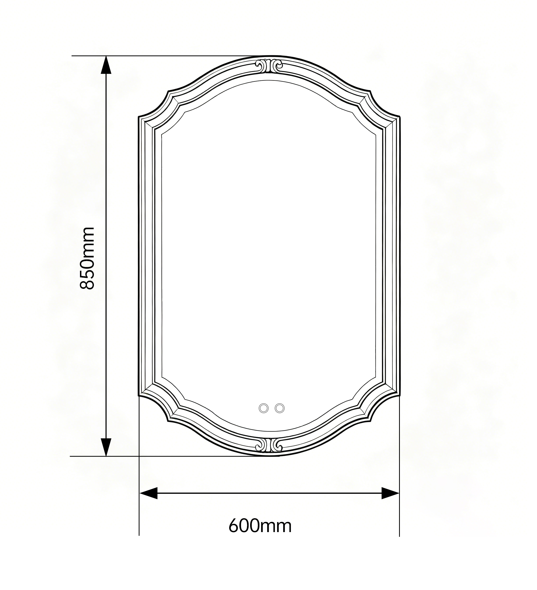 Qilux Wooden frame LED wall-mounted mirror - Image 3