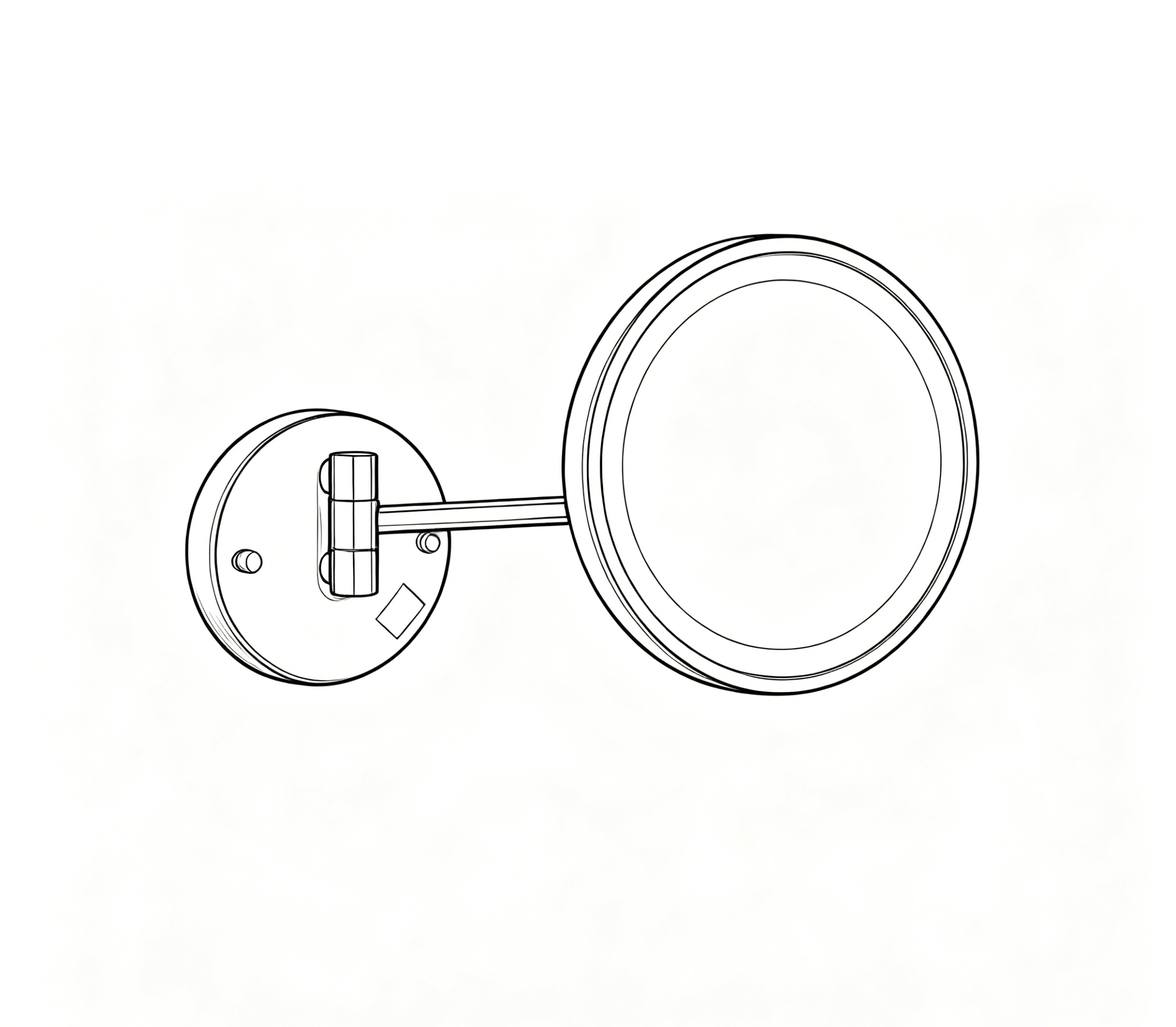 Qilux rose gold Alloy 8in wall-mounted mirror - Image 3