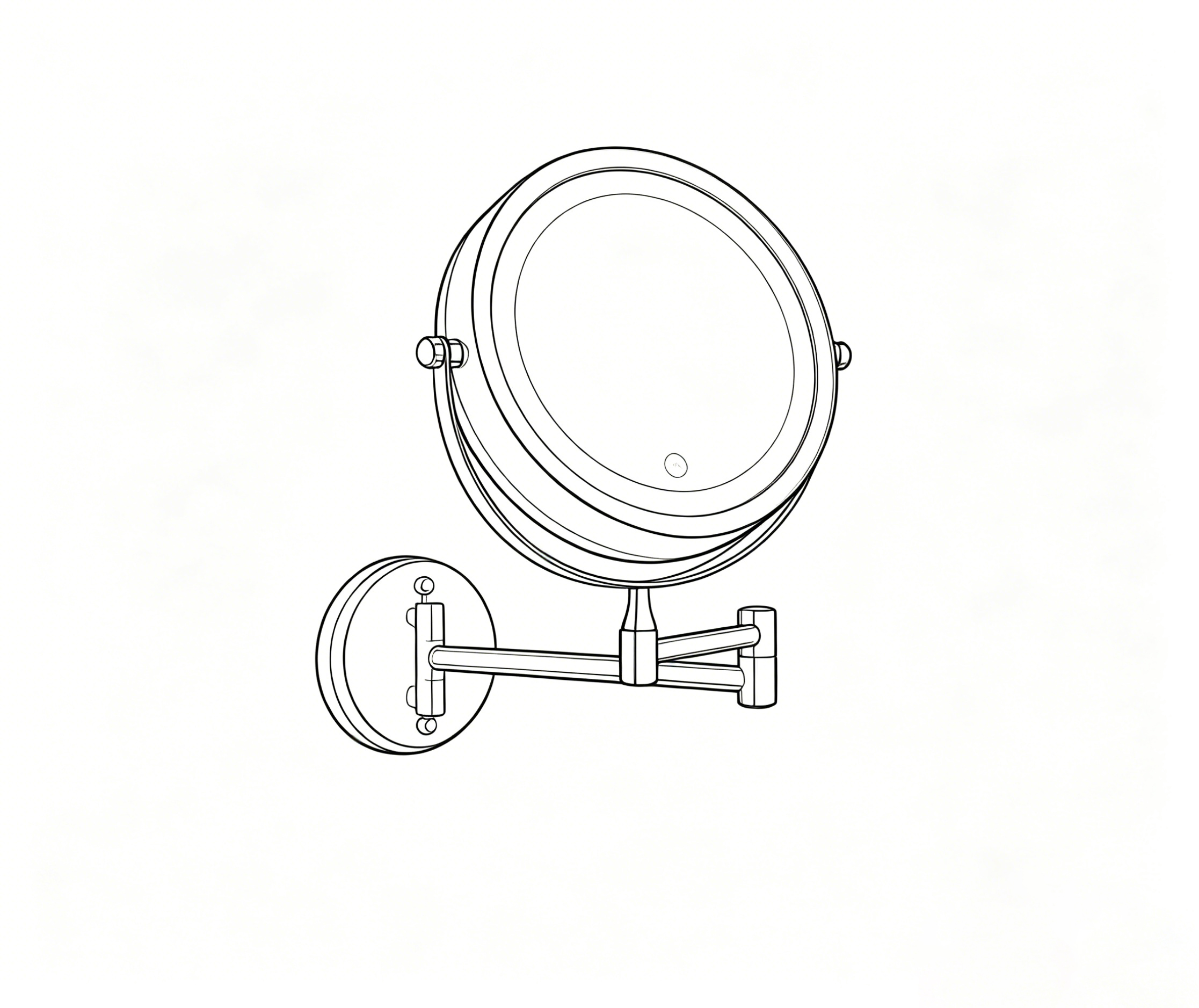 Qilux Steel + Iron 8in wall-mounted mirror - Image 3