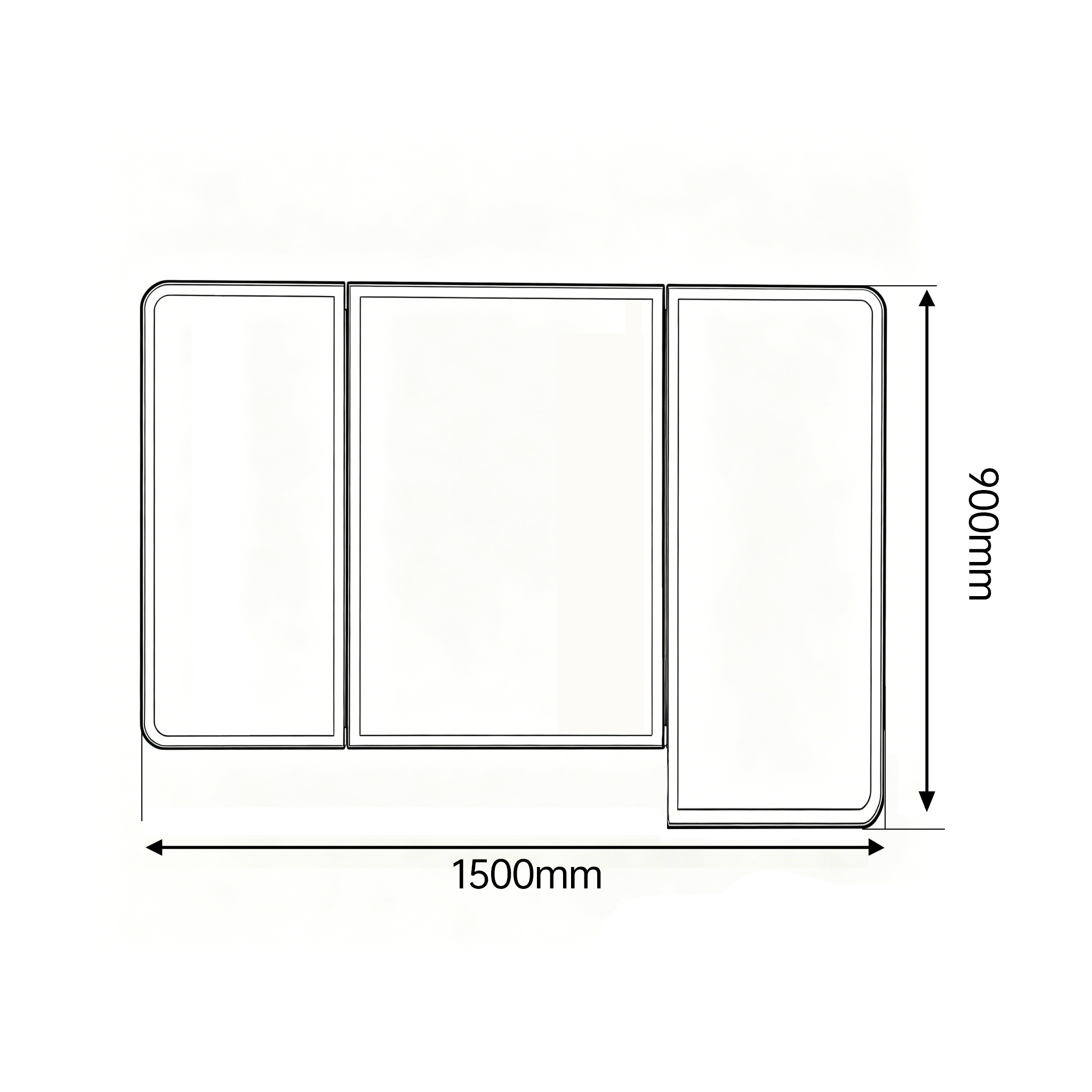 Qilux 3mm Eco-friendly Mirror Cabinet Door - Image 3